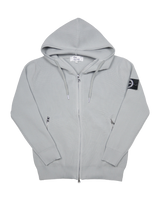 畦編みニットジップパーカー