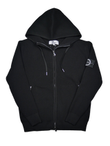 畦編みニットジップパーカー