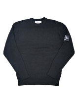 ワッペンリブクルーニット