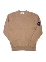 ワッペンリブクルーニット