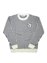 waffle patch crew sweater