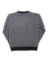 waffle patch crew sweater