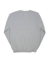 畦編みクルーネックセーター