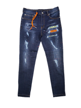 ロープネオンロゴデニムパンツ