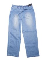 ワッペンストレートデニムパンツ