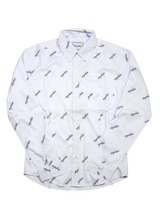 総柄英字シャツ