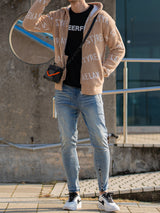 ロゴジップデニムパンツ