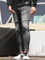 ラインストーンBKデニムPT