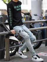 メタリック刺繍ロンT