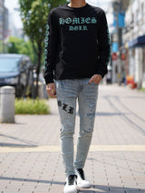 メタリック刺繍ロンT