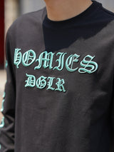 メタリック刺繍ロンT