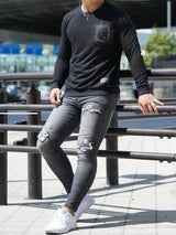 ストーンロゴトレーナー