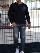 ストーンロゴトレーナー