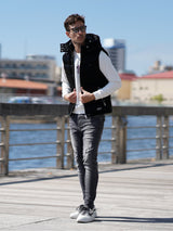 光沢ナイロン中綿ベスト