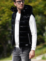 光沢ナイロン中綿ベスト