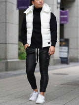 光沢ナイロン中綿ベスト