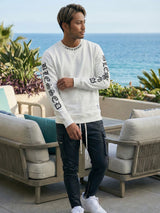 クロスネックラメトレーナー