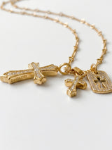 【PREMIUM JEWELRY】トリプルクロスネックレス