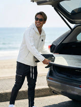 ナイロンアームロゴブルゾン