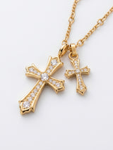 【PREMIUM JEWELRY】ダブルクロスネックレス