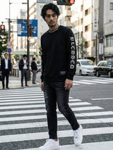 クロスネックラメトレーナー