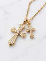【PREMIUM JEWELRY】ダブルクロスネックレス