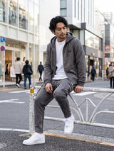 スウェードプレートパーカー