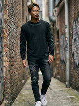 スリーブクロスロゴロンTEE