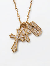 【PREMIUM JEWELRY】トリプルクロスネックレス