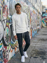 クロスネックラメトレーナー