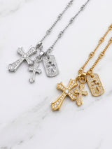 【PREMIUM JEWELRY】トリプルクロスネックレス