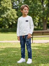 KIDS プレートスリーブ刺繍L/TEE
