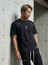レザークロスパッチTEE