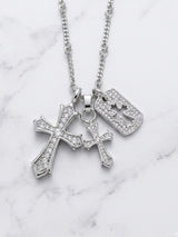 【PREMIUM JEWELRY】トリプルクロスネックレス