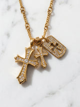 【PREMIUM JEWELRY】トリプルクロスネックレス