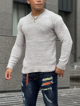 ポップコーン編みクルーニット