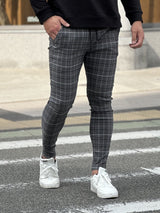 ビッグチャコールチェックスキニー