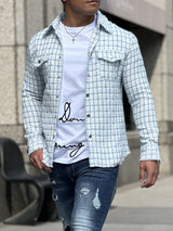 ツイードチェックシャツ