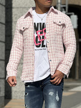 ツイードチェックシャツ