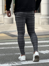 ビッグチャコールチェックスキニー