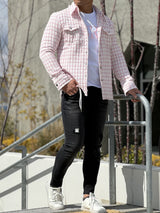 ツイードチェックシャツ