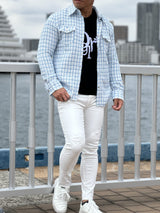 ツイードチェックシャツ