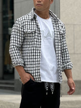 ツイードチェックシャツ