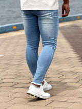 チェーンデニムパンツ