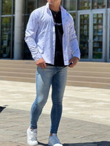 総柄英字シャツ