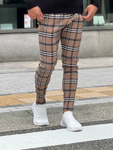 ビッグベージュチェックスキニー