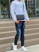 ロープネオンロゴデニムパンツ