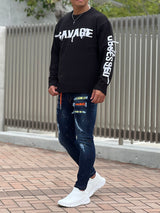 ロープネオンロゴデニムパンツ