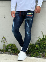 ロープネオンロゴデニムパンツ