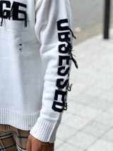 ダメージフリンジセーター